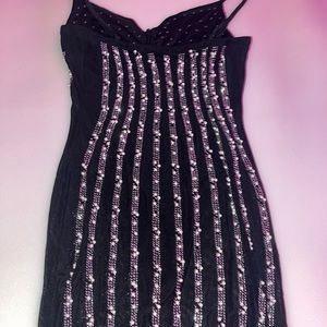 Rhinestone sheer dress